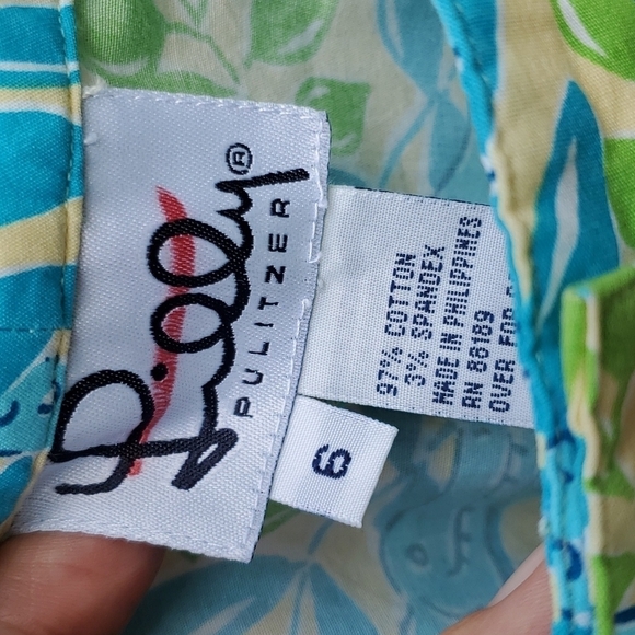 Lilly Pulitzer Capri Pants 6 Gator time vivid colors - Picture 3 of 4